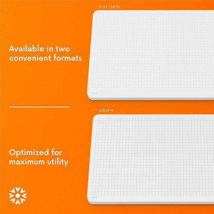 Notsu Graph Notepads 11 x 17 inch | Large Graphing Double Sided Drafting Pads with 1/4" Quad Grid Premium Thick Paper 120gsm