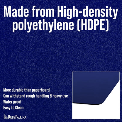 11x17 Report Cover Pressboard Binder Poly Panels Includes Fold-Over Metal Fasteners Blue Package of 6