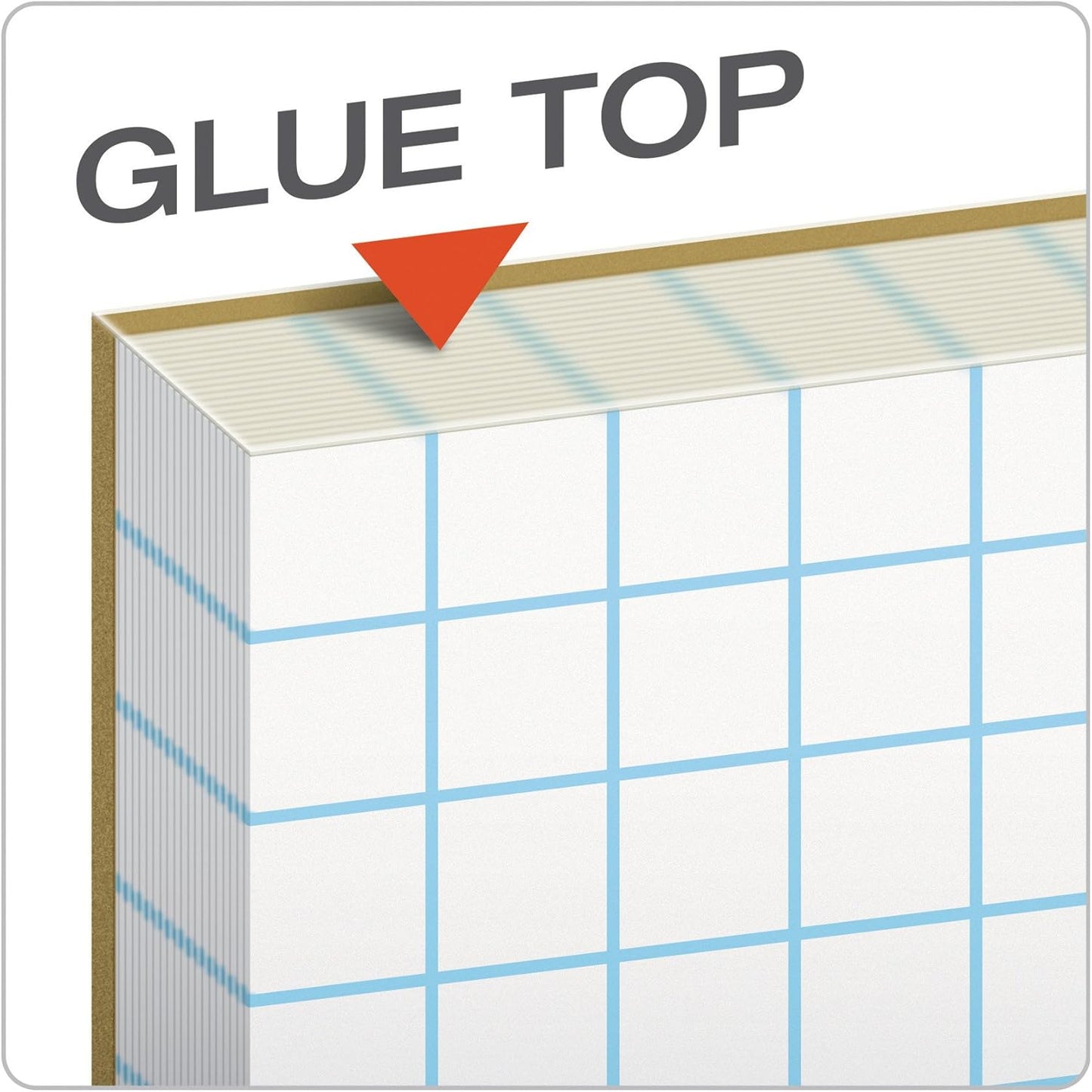 TOPS 33101 Quadrille Pads, 10 Squares/Inch, 8 1/2 x 11, White, 50 Sheets
