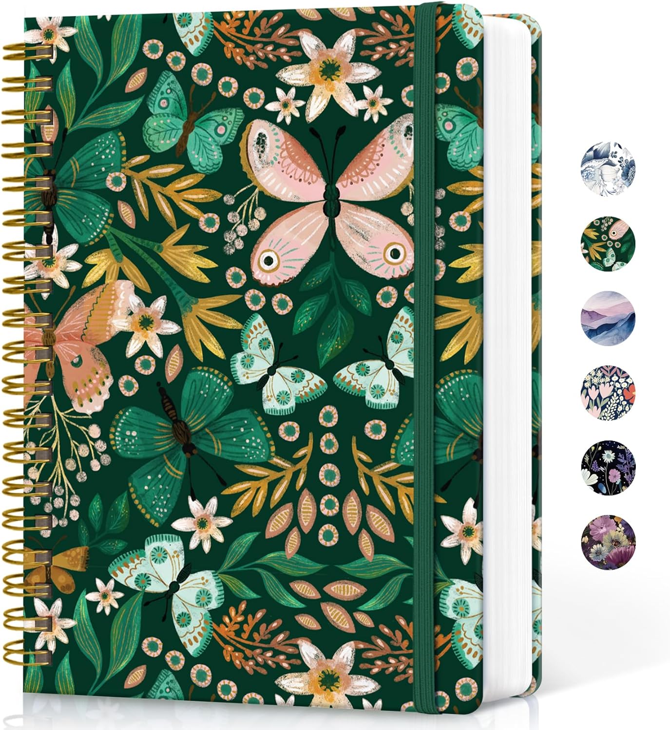 Lined Spiral Notebook Journal for Work, 300 Pages Thick B5 (7.1"x10") College Ruled Journal for Women & Writing, Hardcover Notebook for Note Taking, Perfect for Office Home School Supplies, Purple