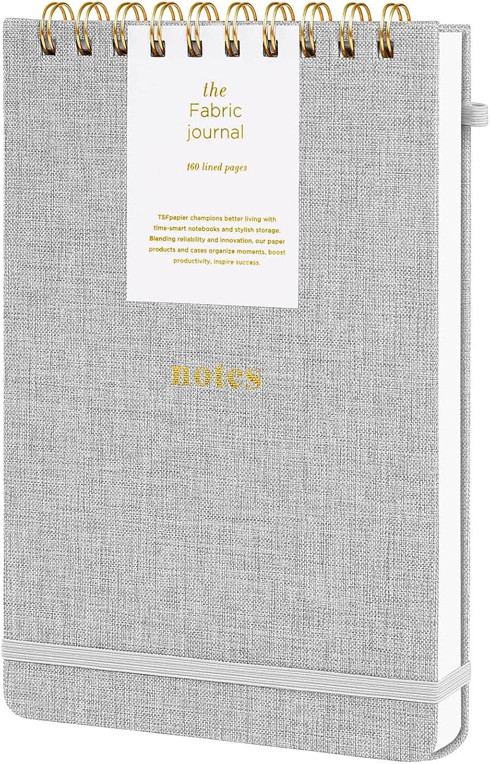 A5 Top Spiral Notebook – Hardcover Journal 160 Pages 100 GSM Thick Paper With Elastic Band & Pen Holder Steno Pads College Ruled Writing Notebooks for Work School Travel Pink