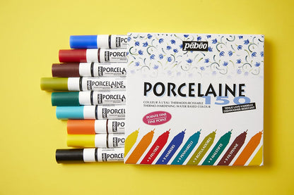 Pebeo Porcelaine 150, China Paint Fine Tip Marker - Anthracite Black (021009)