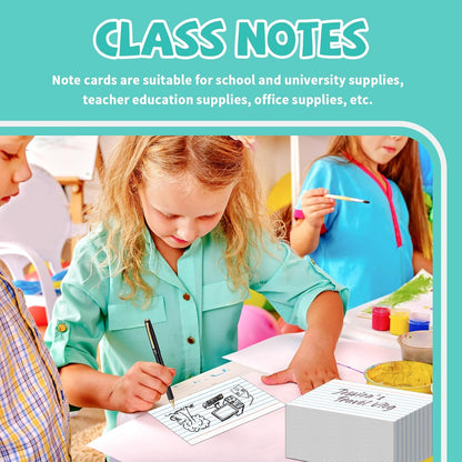 BIGNC Index Cards 3x5, 320 Pack Ruled Flash Cards, Note Cards 3x5 Lined, Flash Cards for Studying Note Taking and To Do List Double Side Lined, White