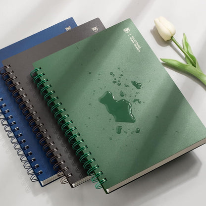 EMSHOI A5 Spiral Notebook College Ruled Lined Journal, Small 5.7" X 8.22", 300 Pages/150 Sheets, 100gsm Thick Paper, Waterproof Hardcover, for Office School Women Men Work Writing Notes, Blue