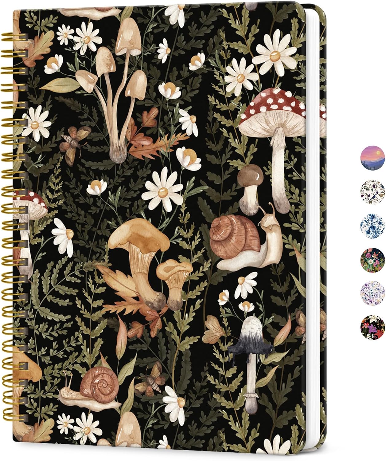 ZOTIA Lined Spiral Journal for Women, A5 Pretty Hardcover Notebook for Work, School & Office Writing, Aesthetic Writing Journal College Ruled, 140 Pages, 5.8" x 8.3", Twilight Bloom