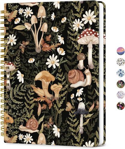ZOTIA Lined Spiral Journal for Women, A5 Pretty Hardcover Notebook for Work, School & Office Writing, Aesthetic Writing Journal College Ruled, 140 Pages, 5.8" x 8.3", Twilight Bloom