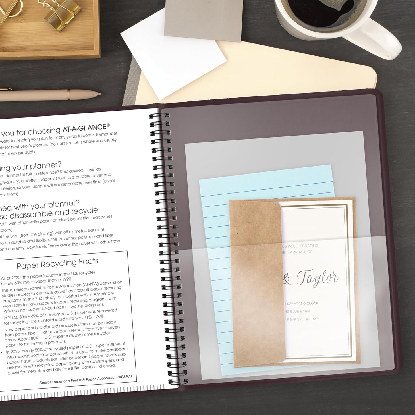 AT-A-GLANCE 2026 Appointment Book Planner, Weekly, 8-1/4" x 11", Large, Black (709500526)