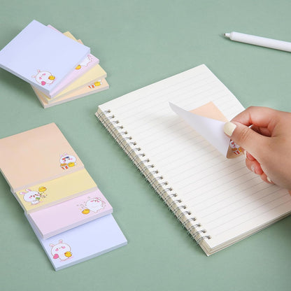 Mr. Pen- Aesthetic Sticky Notes, 3"x3", 8 Pads, 400 Sheets, 4 Designs, Cute Bear Sticky Notes, Self-Stick Note Pads Aesthetic, Perfect for Office, School, Home, Study & Organization