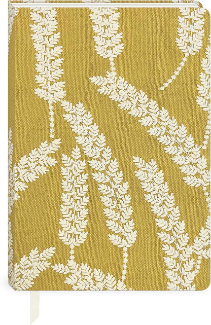 Lady Jayne Embroidered Canvas Hardcover Journal with 192 Lined Pages, 6” x 8.5” – Flower Market Poppy (83289)