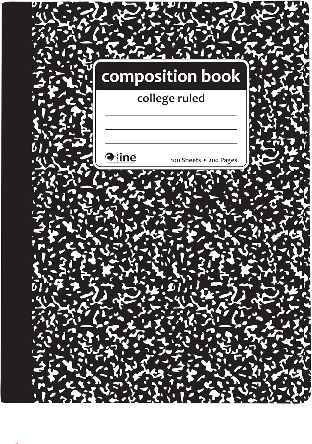 C-Line Composition Notebook, College Ruled, 1 Notebook, Black Marble (22022)