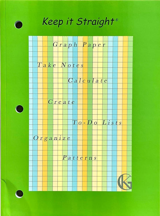Keep it Straight Graph Paper 3 hole punch Colored graph paper Bullet Journal College paper office supplies College School Supplies Graphing graph notebook engineering notebook graph graph paper pad