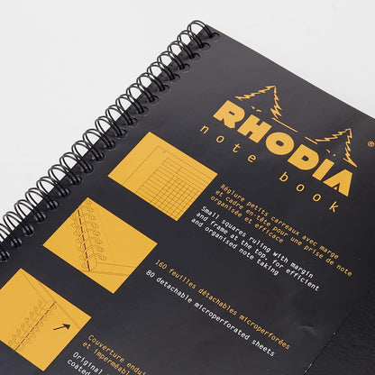 Rhodia 193101C - Spiral Notebook (Full Bound) White Notebook - A4+ - Ruled - 160 Detachable Pages - Clairefontaine Paper 80 g/m - Soft and Resistant Coated Card Cover - Classic