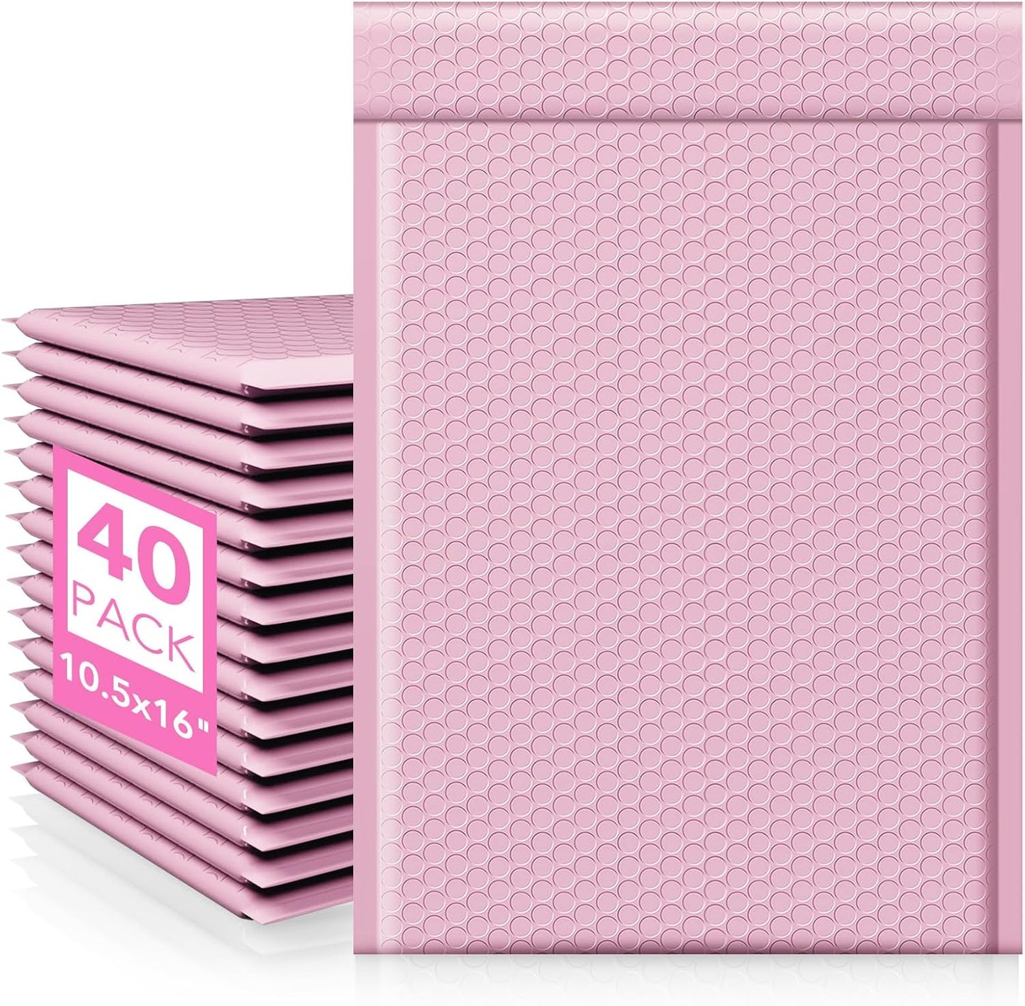 Fuxury Bubble Mailers 10.5x16 Inch 40 Pack Self Seal Padded Envelopes Waterproof Mailing Envelopes Bubble Padded Cushioning Padded Mailers Bubble Bags for Packaging Small Business Large #5 Black