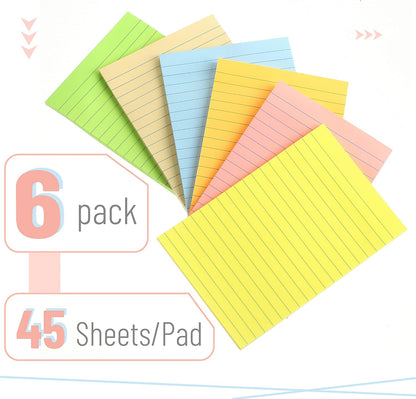 Mr. Pen- Lined Sticky Notes, 3" x 3", 12 Pads, 60 Sheets/Pad, Morandi Color, Bulk Sticky Notes with Lines, Ruled Post Stickies, Memo Pads, Self-Stick Note Pad for Office, School, Home, Study
