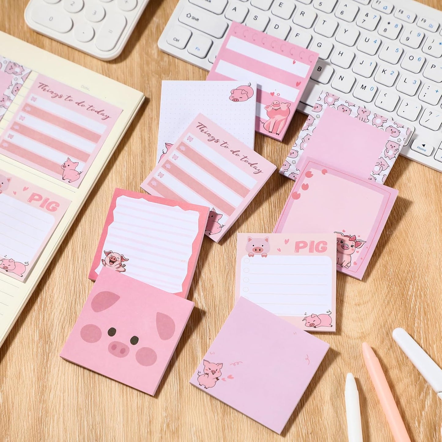 9 Pads Wildflower Sticky Notes 3x3 Inch Cute Self Stick Notepads Notes Adhesive Memo Pad Office Decor Gifts for Students School Teacher Meeting Office Supplies