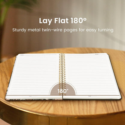 Taja Lined Spiral Notebook Journal for Women A5(5.8" × 8.3"), Cute Hardcover Notebook for Work, School & Note Taking, Pretty College Ruled Journal for Writing, 140 Pages, Sunset