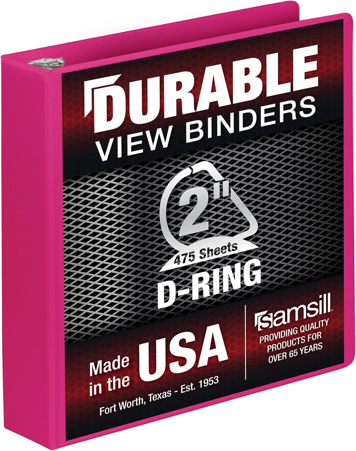 Samsill Durable 4 inch 3 Ring Binder, D Ring Binder, 100% Recycled Chipboard, Black, 2 Pack