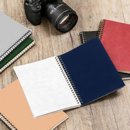 Retainbre 12 Pack Small Spiral Notebook College Ruled 8.26x5.50 Inches Spiral Journal with 120 Lined Pages Kraft Cover A5 Notebooks for Work Office School Students Note Taking