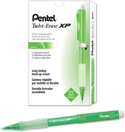 Pentel QE419A Twist-Erase Express Mechanical Pencil .9mm Black, Box of 1 Dozen