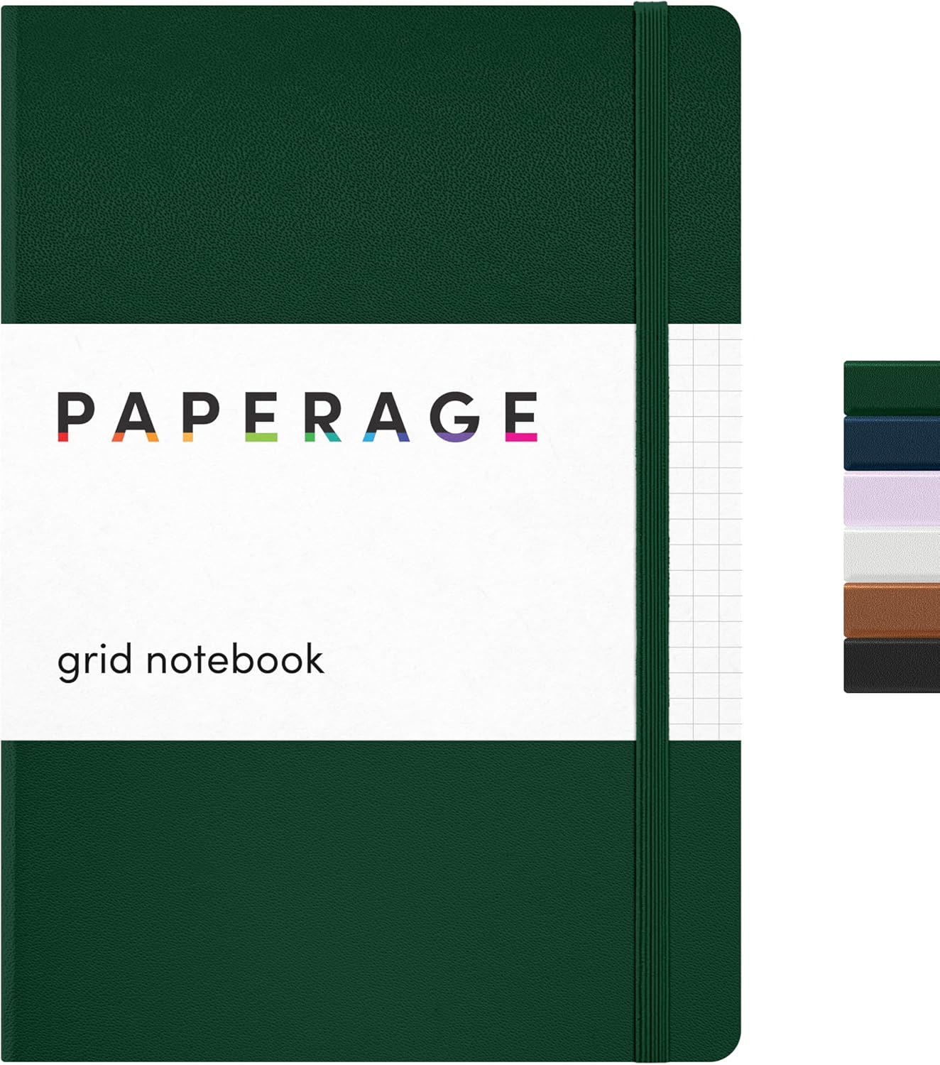 PAPERAGE Lined Journal Notebook, (Black), 160 Pages, Medium 5.6 in x 8 in - 100 GSM Thick Paper – Hardcover Journaling Notebook for Work, School & Note Taking
