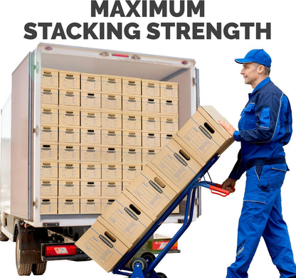 Bankers Box Small Classic Moving Box, 10-Pack, Reinforced Handles, Tape-Free Assembly, 15 x 12 x 10 Inches (7714901)
