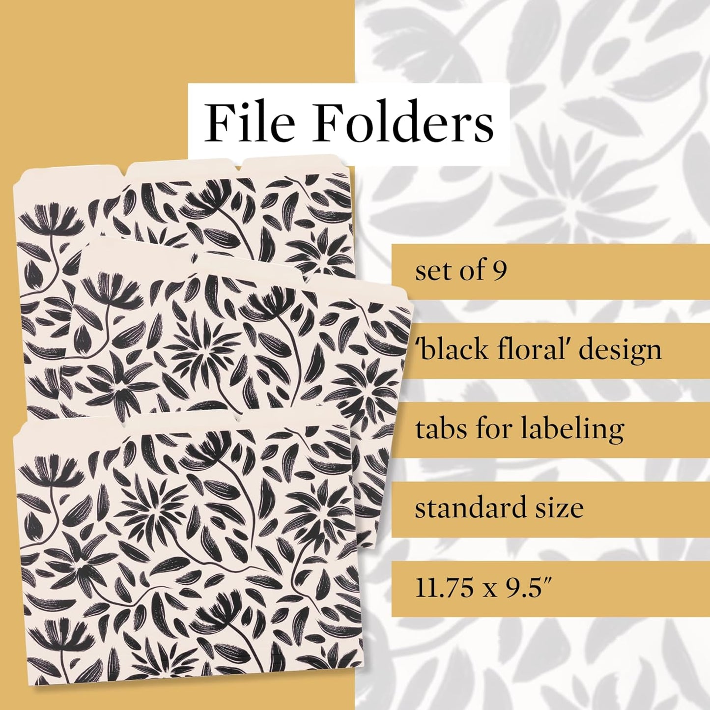 Steel Mill & Co Cute File Folders, Set of 9, Document Organizer for Filing Cabinet, Decorative Letter Size Files, Wanderlust