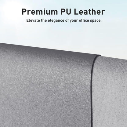 Aothia Leather Desk Pad Protector, Mouse Pad, Office Desk Mat, Non-Slip PU Leather Desk Blotter, Laptop Desk Pad, Waterproof Desk Writing Pad for Office and Home (Black,36" x 17") - Colors A