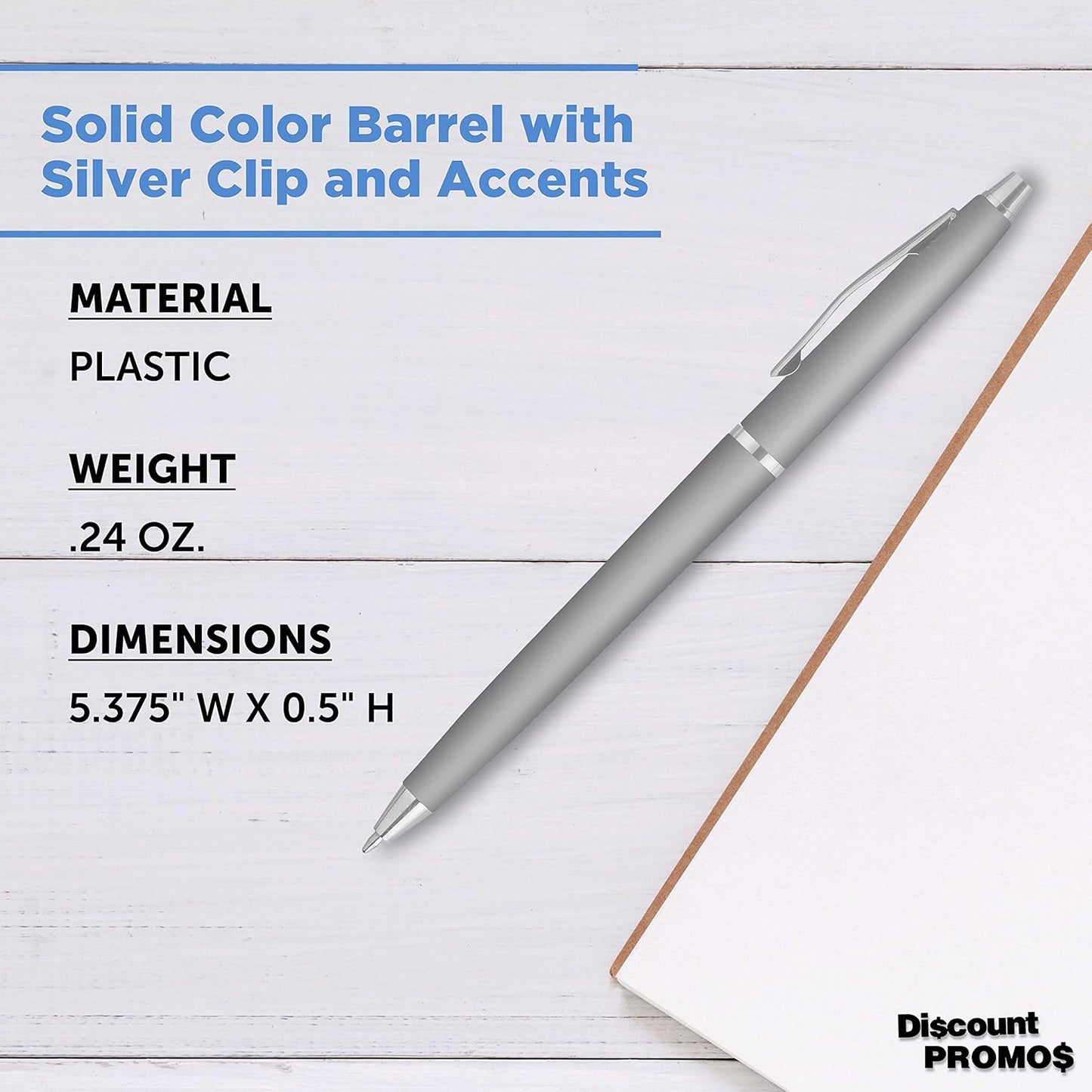 Personalized Langham Ballpoint Pens, Set of 10/50/100 by DISCOUNT PROMOS - Black Ink, Great for Office, Business, Tradeshows - Black