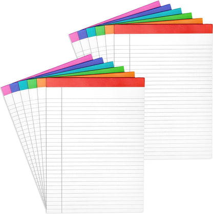 PAPERAGE Lined Legal Pads, (Rainbow), 6 Pack, 50 Sheets Each, Wide/Legal Ruled, Note Pads, Paper, 5 inches x 8 inches
