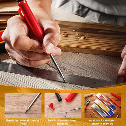 Zhehao 120 Pieces 2.8 mm Carpenter Pencils Lead Refills HB Refill for Construction Pencils Refills Mechanical for Writing Drawing Drafting Woodworking Construction(Black)