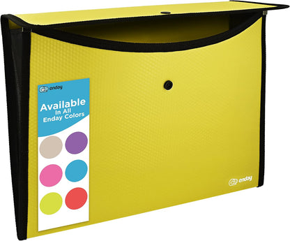 Square Flap Document Holder Blue, Expanding File Folder, A4 Letter Size Reusable Filling Envelopes, Snap Closure Wallet File Pouch Also Available in Pink, Purple, Green, Red, Grey, 1 Pc– By Enday