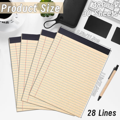 Note Pads 4x6, 36 Pack Small NotePads, Server Pads, Scratch Pads 4x6, Memo Pads White Paper, 50 Sheets per Blank Note Pads 4 x 6, Mini Writing Pads Pocket Notepads for Office School Home Supplies
