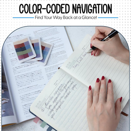 Essex Wares - 300 Pieces - Transparent Sticky Notes Tabs with Case - 5 Light Pastel Colors - 3 Cases - 1.8" x 0.4" - 60 Pieces - Pop Up Index Tabs - Book Flags for Annotating - Book Sticky Tabs