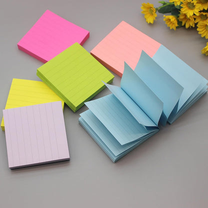 ZYTIN Pop Up Sticky Notes Lined 3x3 inch, Easy to Post Sticky Notes with Lines, 600 Sheet, Pink Purple Blue Yellow Green Orange Color, Office Accessories