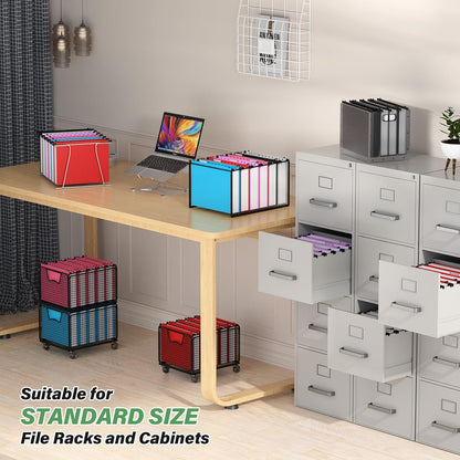 Ansook Hanging File Folder Letter Size Extra Capacity,Heavy Duty 2" Expansion Plastic File Folders Hanging with Tabs,6 Pack Reinforced Hanging File Organizer,File Cabinet Folders for Office Bulk Files
