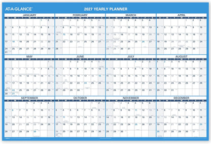 AT-A-GLANCE Dry Erase Calendar 2026-2027 Academic & Regular Year Wall Planner, 12-Month, 24" x 36", Double Sided, Vertical (PM210S28)