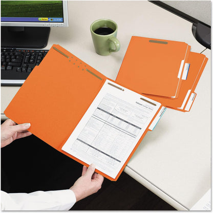 Smead Fastener File Folders, Reinforced 1/3-Cut Tabs, 2 Fasteners, Letter Size, Blue, 50 per Box (12040)