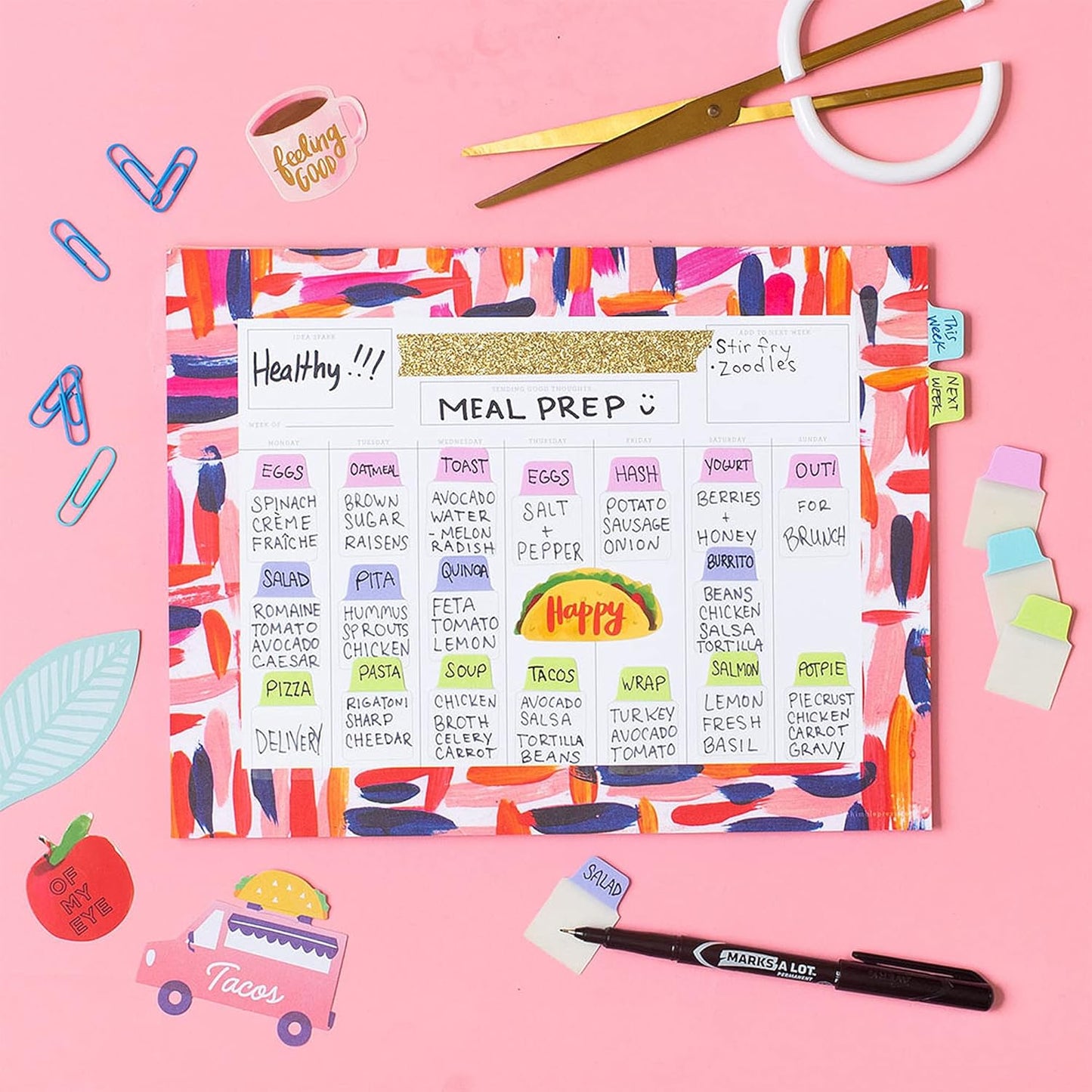 Avery Mini Ultra Tabs, 1" x 1.5", 2-Side Writable, Assorted Pastel Colors, 40 Repositionable Tabs (74761)