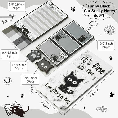 B1ykin Cute Sticky Notes Set - Stay Alive Skeleton Shaped Self-Stick Notes Pad, 550 Sheets Writing Memo Pages Sticky Notepad for Teacher Appreciation Gifts, School Office Supplies (Funny Skeleton) - Colors A