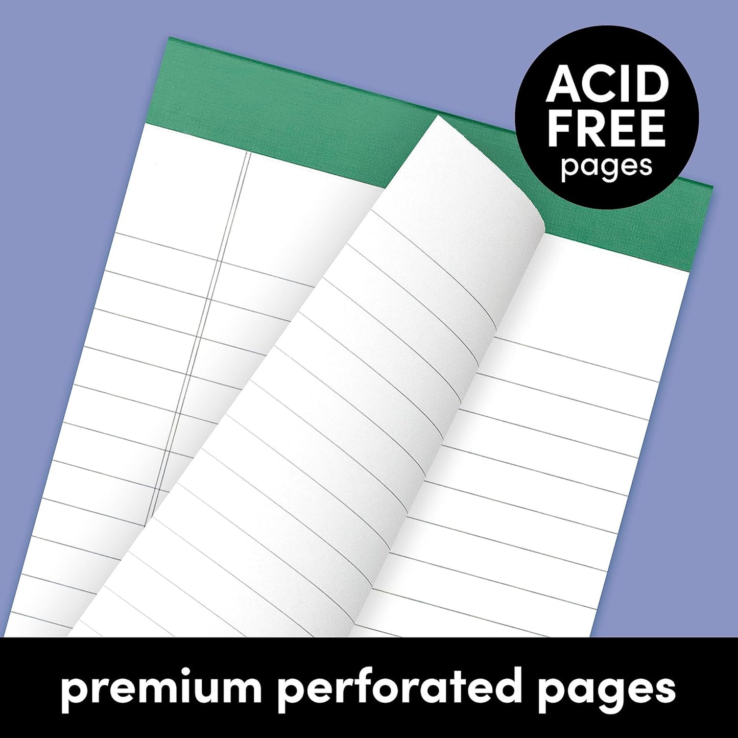 PAPERAGE Lined Legal Pads, (Rainbow), 6 Pack, 50 Sheets Each, Wide/Legal Ruled, Note Pads, Paper, 5 inches x 8 inches