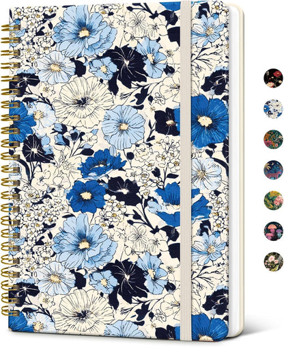 Taja Lined Spiral Notebook Journal for Women A5(5.8" × 8.3"), Cute Hardcover Notebook for Work, School & Note Taking, Pretty College Ruled Journal for Writing, 140 Pages, Sunset
