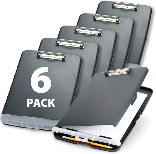 Officemate Slim Clipboard Storage Box, Charcoal (83303)