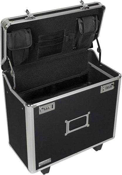 Vaultz Locking Mobile File Chest, Letter/Legal Files, 17.5" X 15.5" X 14.5", Black