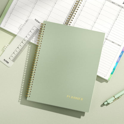 SUNEE 2026-2027 Appointment Book, Quarter-Hourly, Weekly & Monthly - from July 2026 to June 2027, 8.5"x11" Academic Planner, Flexible Cover, Note Pages, Bookmark, Spiral Binding, Black