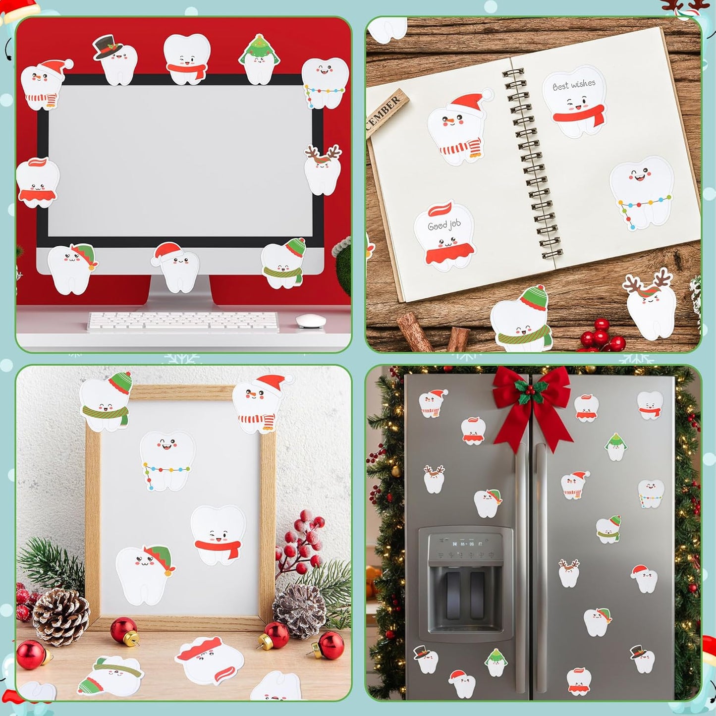 CJiangpo 30Pcs Marshmallow Sticky Notes Pads, 600 Sheets Cute Self Stick Notepad Memo Pads Funny Cartoon Page Marker Classroom Rewards Camping Themed Gift