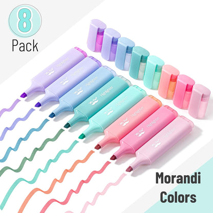 Mr. Pen- Pastel Highlighters, 8 Pack, Highlighters with Firm Chisel Tip, Quick Dry & Non-Toxic, No Bleed on Standard Paper, Ideal for Highlighting, Underlining, Journaling & Coloring