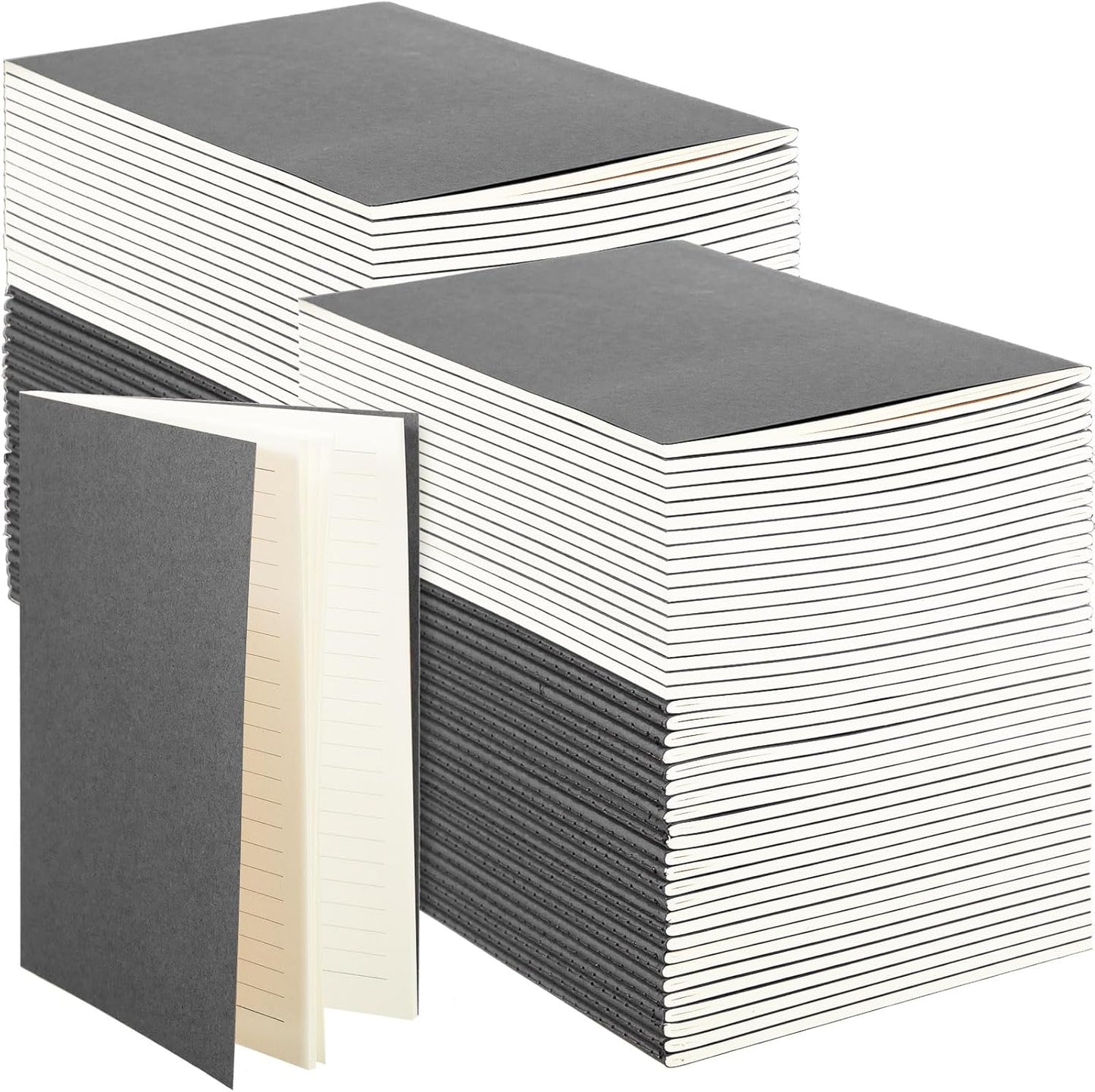 Mimorou 100 Pcs Journals Notebooks Bulk - Kraft Softcover A5 Small Notebooks 5.5 Inch x 8.3 Inch Notepads with 60 Page 30 Sheet for Writing Sketch Travel Office Supplies(Navy Blue,Lined)