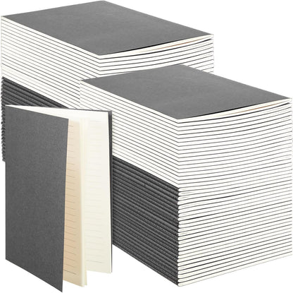 Mimorou 100 Pcs Journals Notebooks Bulk - Kraft Softcover A5 Small Notebooks 5.5 Inch x 8.3 Inch Notepads with 60 Page 30 Sheet for Writing Sketch Travel Office Supplies(Navy Blue,Lined)