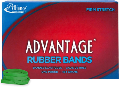 Alliance Rubber 26649 Advantage Rubber Bands Size #64, 1/4 lb Box Contains Approx. 80 Bands (3 1/2" x 1/4", Natural Crepe) Beige
