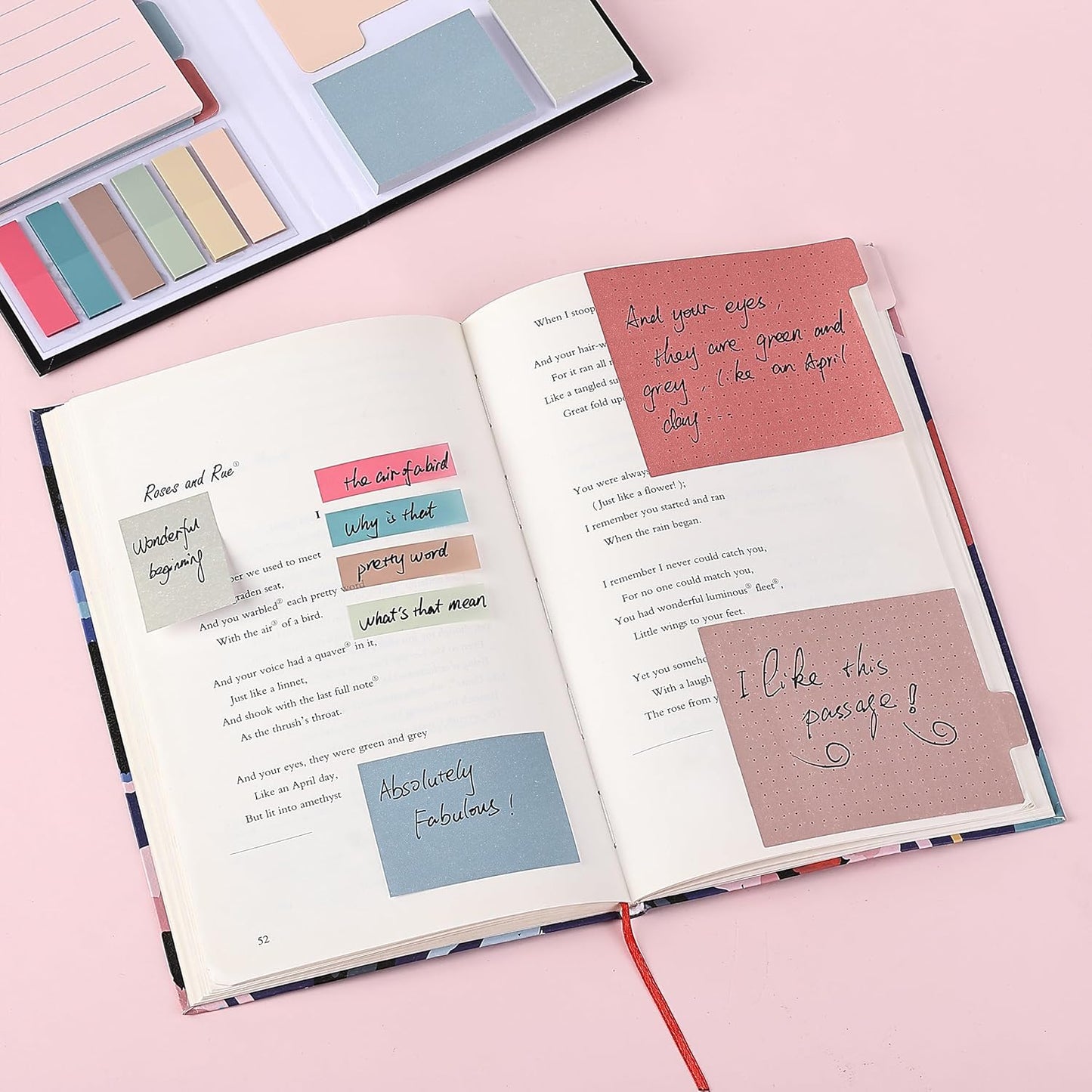 Mr. Pen- Sticky Notes Set, 410 Pack, Ruled, Dotted & Blank Notes with 150 Index Tabs, Divider Sticky Pads for Bible Study, Office, School, Planning, Journaling & Organization